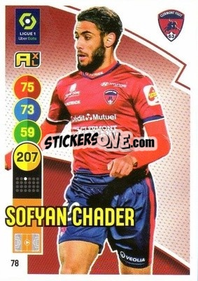 Sticker Sofyan Chader - FOOT 2021-2022. Adrenalyn XL - Panini