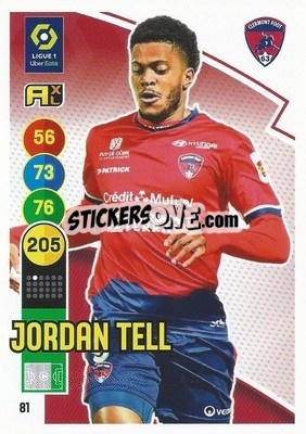 Sticker Jordan Tell - FOOT 2021-2022. Adrenalyn XL n. 81 - Panini