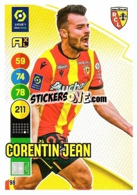 Sticker Corentin Jean - FOOT 2021-2022. Adrenalyn XL n. 98 - Panini