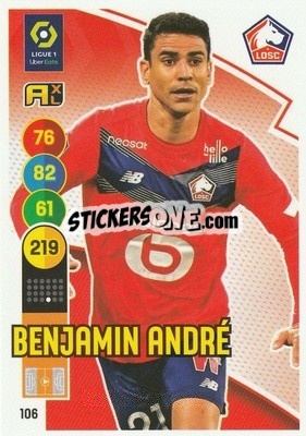 Sticker Benjamin André - FOOT 2021-2022. Adrenalyn XL n. 106 - Panini