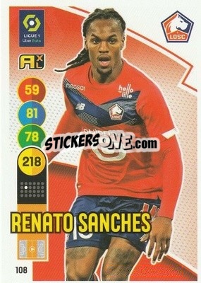 Sticker Renato Sanches - FOOT 2021-2022. Adrenalyn XL n. 108 - Panini