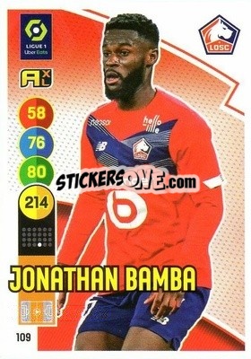 Sticker Jonathan Bamba - FOOT 2021-2022. Adrenalyn XL n. 109 - Panini