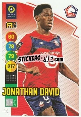 Sticker Jonathan David - FOOT 2021-2022. Adrenalyn XL - Panini