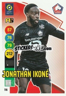 Cromo Jonathan Ikoné - FOOT 2021-2022. Adrenalyn XL - Panini