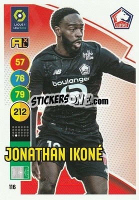 Figurina Jonathan Ikoné - FOOT 2021-2022. Adrenalyn XL - Panini