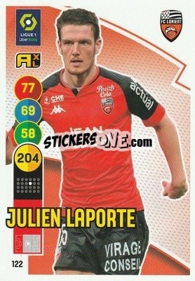 Sticker Julien Laporte - FOOT 2021-2022. Adrenalyn XL n. 122 - Panini