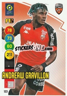 Sticker Andrew Gravillon - FOOT 2021-2022. Adrenalyn XL n. 123 - Panini