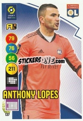Sticker Anthony Lopes - FOOT 2021-2022. Adrenalyn XL n. 137 - Panini