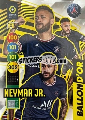 Sticker Neymar Jr. - FOOT 2021-2022. Adrenalyn XL - Panini