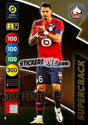 Sticker José Fonte - FOOT 2021-2022. Adrenalyn XL n. 4 - Panini