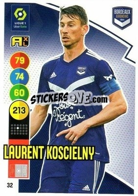 Sticker Laurent Koscielny - FOOT 2021-2022. Adrenalyn XL - Panini