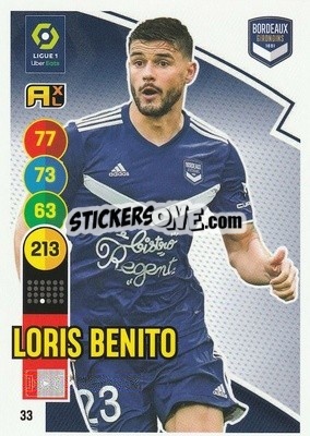 Sticker Loris Benito - FOOT 2021-2022. Adrenalyn XL n. 33 - Panini