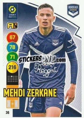 Sticker Mehdi Zerkane - FOOT 2021-2022. Adrenalyn XL - Panini