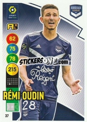 Sticker Rémi Oudin - FOOT 2021-2022. Adrenalyn XL - Panini