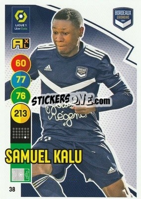 Sticker Samuel Kalu - FOOT 2021-2022. Adrenalyn XL n. 38 - Panini