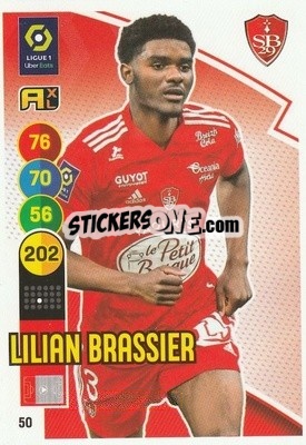 Sticker Lilian Brassier - FOOT 2021-2022. Adrenalyn XL n. 50 - Panini