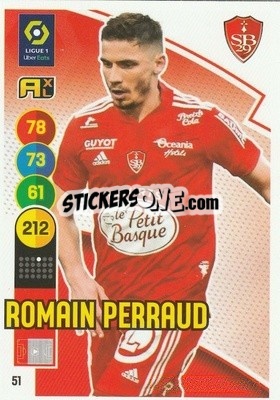 Cromo Romain Perraud - FOOT 2021-2022. Adrenalyn XL - Panini