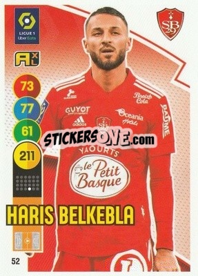 Sticker Haris Belkebla - FOOT 2021-2022. Adrenalyn XL - Panini