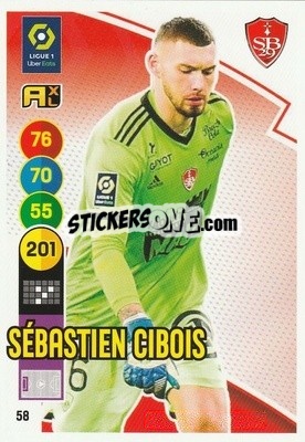 Sticker Sébastien Cibois - FOOT 2021-2022. Adrenalyn XL - Panini