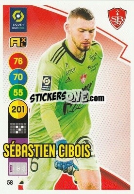 Sticker Sébastien Cibois - FOOT 2021-2022. Adrenalyn XL n. 58 - Panini