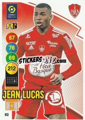 Sticker Jean Lucas - FOOT 2021-2022. Adrenalyn XL n. 60 - Panini