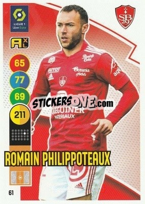 Cromo Romain Philippoteaux - FOOT 2021-2022. Adrenalyn XL n. 61 - Panini
