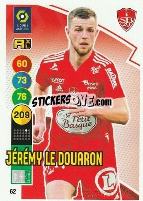 Sticker Jérémy Le Douaron - FOOT 2021-2022. Adrenalyn XL n. 62 - Panini