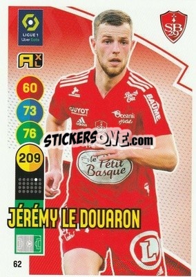 Figurina Jérémy Le Douaron - FOOT 2021-2022. Adrenalyn XL - Panini