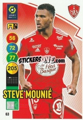Figurina Steve Mounié - FOOT 2021-2022. Adrenalyn XL n. 63 - Panini