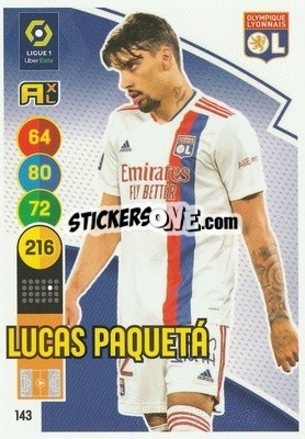 Sticker Lucas Paquetá - FOOT 2021-2022. Adrenalyn XL n. 143 - Panini