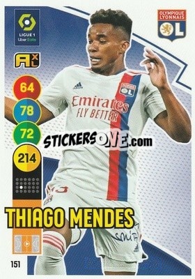 Sticker Thiago Mendes - FOOT 2021-2022. Adrenalyn XL n. 151 - Panini