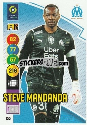 Cromo Steve Mandanda - FOOT 2021-2022. Adrenalyn XL - Panini