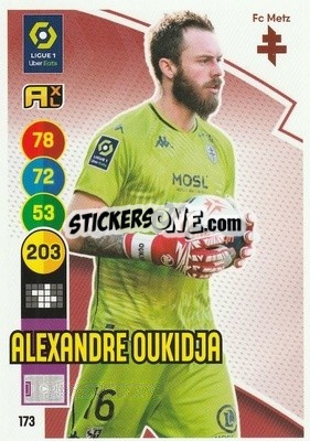 Sticker Alexandre Oukidja - FOOT 2021-2022. Adrenalyn XL - Panini
