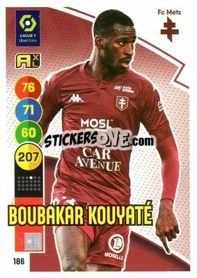 Figurina Boubakar Kouyaté - FOOT 2021-2022. Adrenalyn XL n. 186 - Panini