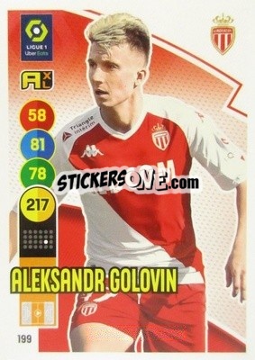 Sticker Aleksandr Golovin - FOOT 2021-2022. Adrenalyn XL n. 199 - Panini