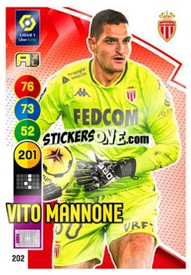 Sticker Vito Mannone - FOOT 2021-2022. Adrenalyn XL n. 202 - Panini