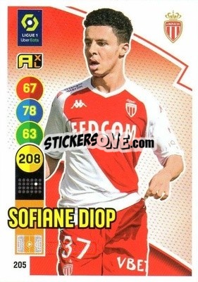 Sticker Sofiane Diop - FOOT 2021-2022. Adrenalyn XL n. 205 - Panini