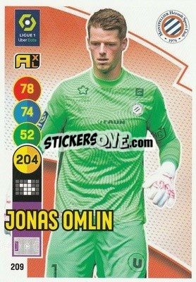 Sticker Jonas Omlin - FOOT 2021-2022. Adrenalyn XL n. 209 - Panini