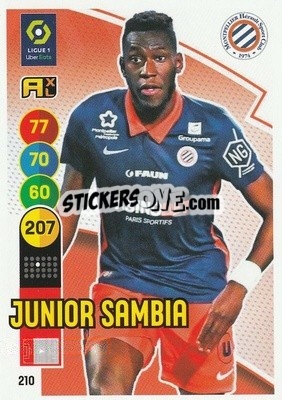 Sticker Junior Sambia - FOOT 2021-2022. Adrenalyn XL n. 210 - Panini