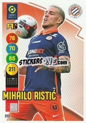 Sticker Mihailo Ristic - FOOT 2021-2022. Adrenalyn XL - Panini