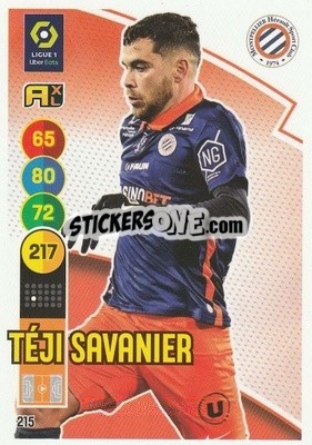 Figurina Téji Savanier - FOOT 2021-2022. Adrenalyn XL - Panini