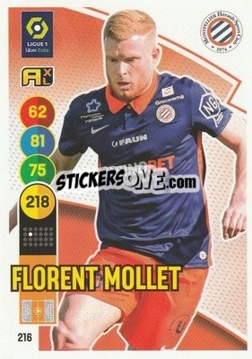 Sticker Florent Mollet - FOOT 2021-2022. Adrenalyn XL - Panini