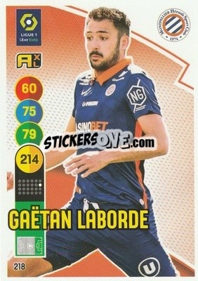 Sticker Gaetan Laborde - FOOT 2021-2022. Adrenalyn XL n. 218 - Panini