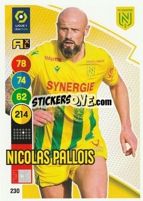 Sticker Nicolas Pallois - FOOT 2021-2022. Adrenalyn XL - Panini