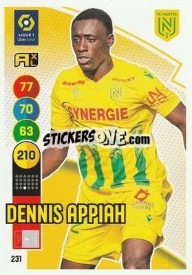 Sticker Dennis Appiah - FOOT 2021-2022. Adrenalyn XL n. 231 - Panini