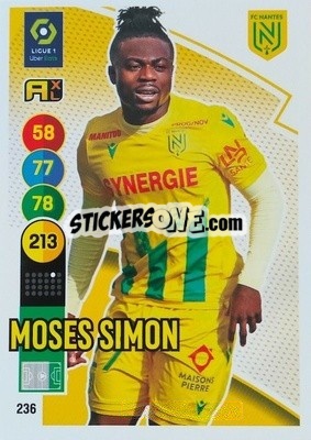 Sticker Moses Simon - FOOT 2021-2022. Adrenalyn XL n. 236 - Panini