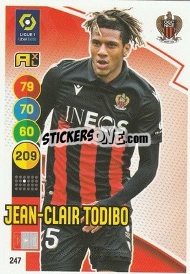 Sticker Jean-Clair Todibo - FOOT 2021-2022. Adrenalyn XL n. 247 - Panini