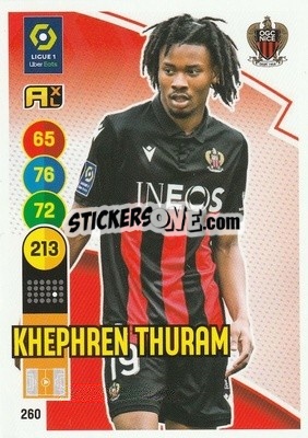 Sticker Khéphren Thuram - FOOT 2021-2022. Adrenalyn XL - Panini