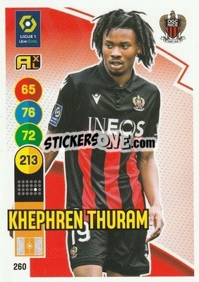 Sticker Khéphren Thuram - FOOT 2021-2022. Adrenalyn XL n. 260 - Panini