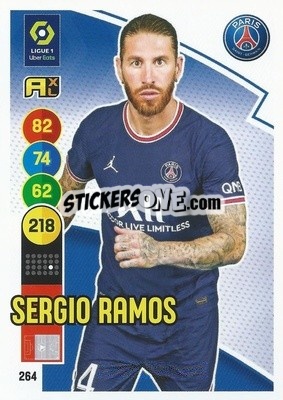 Sticker Sergio Ramos - FOOT 2021-2022. Adrenalyn XL n. 264 - Panini